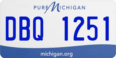 MI license plate DBQ1251