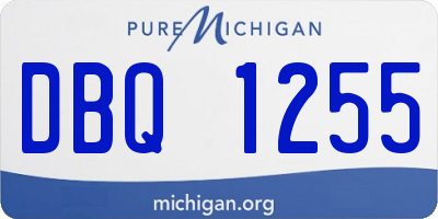 MI license plate DBQ1255