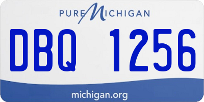 MI license plate DBQ1256