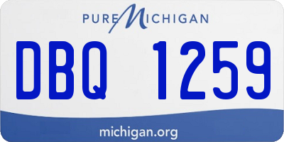 MI license plate DBQ1259