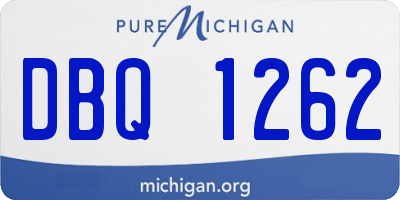 MI license plate DBQ1262