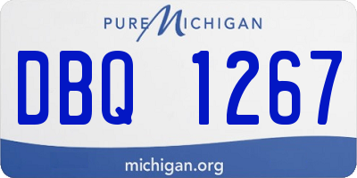 MI license plate DBQ1267