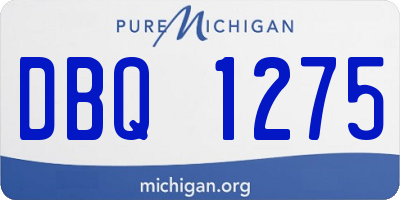 MI license plate DBQ1275