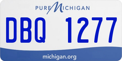 MI license plate DBQ1277