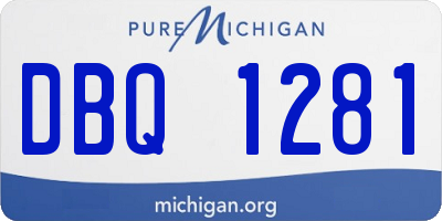 MI license plate DBQ1281