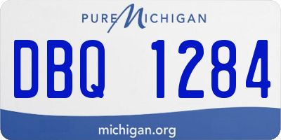 MI license plate DBQ1284