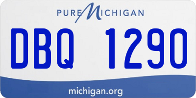 MI license plate DBQ1290