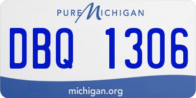 MI license plate DBQ1306