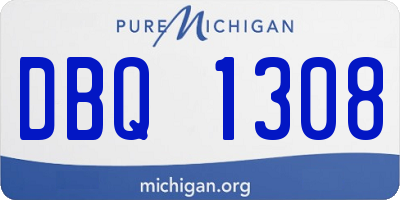 MI license plate DBQ1308