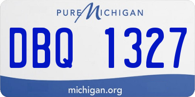 MI license plate DBQ1327