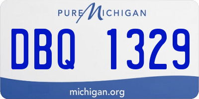 MI license plate DBQ1329