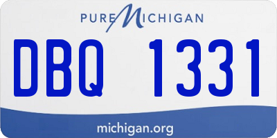 MI license plate DBQ1331