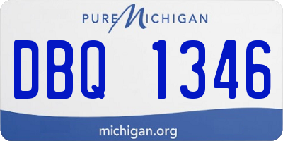 MI license plate DBQ1346