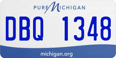 MI license plate DBQ1348