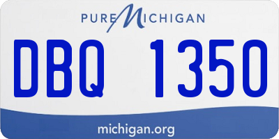 MI license plate DBQ1350