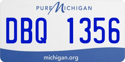 MI license plate DBQ1356