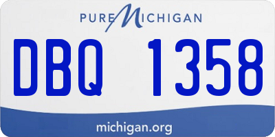 MI license plate DBQ1358