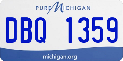 MI license plate DBQ1359