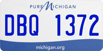 MI license plate DBQ1372