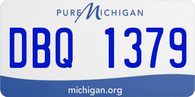 MI license plate DBQ1379