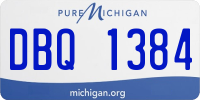 MI license plate DBQ1384