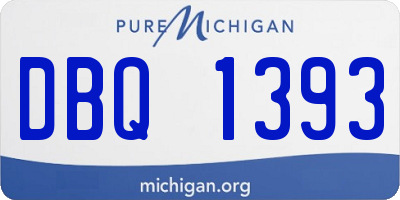 MI license plate DBQ1393