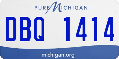 MI license plate DBQ1414