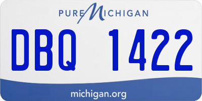 MI license plate DBQ1422