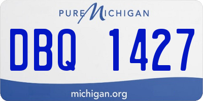 MI license plate DBQ1427