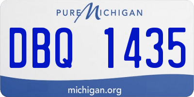 MI license plate DBQ1435