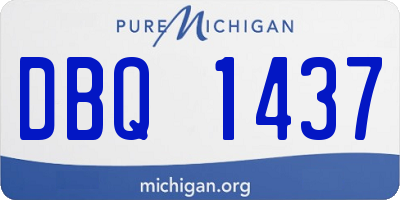 MI license plate DBQ1437