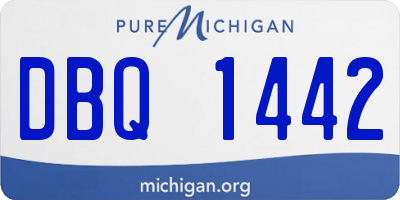 MI license plate DBQ1442