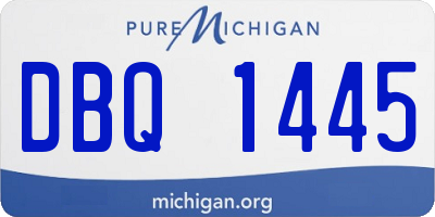 MI license plate DBQ1445