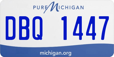 MI license plate DBQ1447
