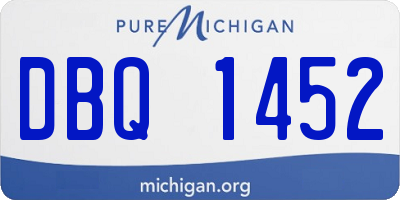MI license plate DBQ1452