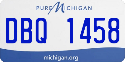 MI license plate DBQ1458