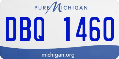 MI license plate DBQ1460