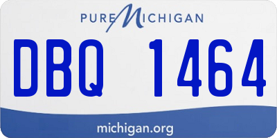 MI license plate DBQ1464