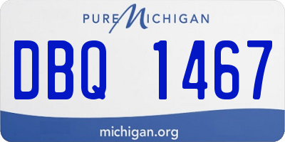 MI license plate DBQ1467