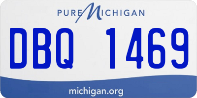 MI license plate DBQ1469