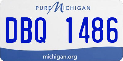 MI license plate DBQ1486