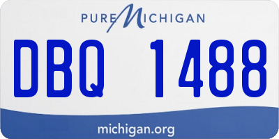 MI license plate DBQ1488