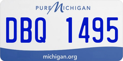 MI license plate DBQ1495