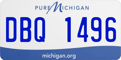 MI license plate DBQ1496