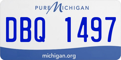 MI license plate DBQ1497