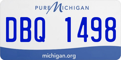 MI license plate DBQ1498
