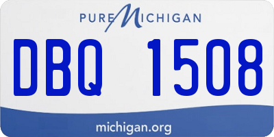 MI license plate DBQ1508