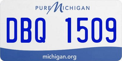 MI license plate DBQ1509