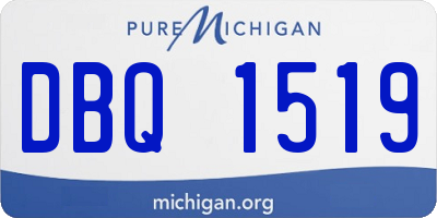MI license plate DBQ1519