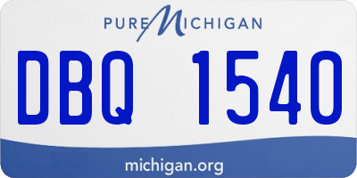 MI license plate DBQ1540